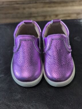 Monkey Feet Metallic Purple Slip-On Sneakers for Kids